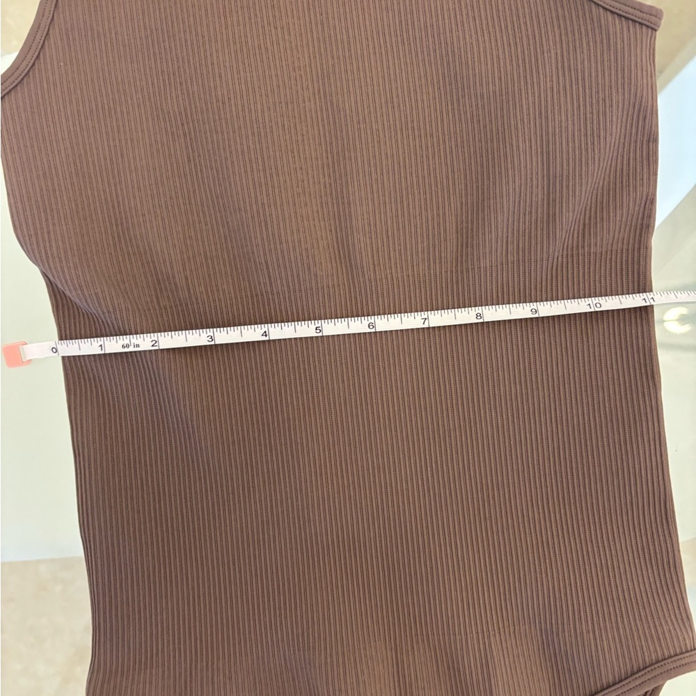 Cozy Brown Ribbed Bodysuit - Picture 3 of 4